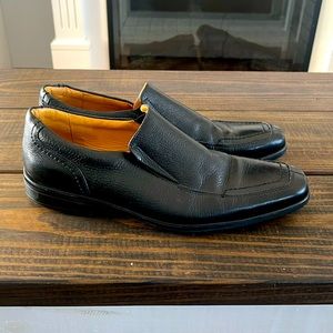 Florsheim Mens Slip on Black Leather Sheepskin insole